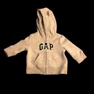 Baby Gap Zip Up Hoodie Sweatshirt Grey